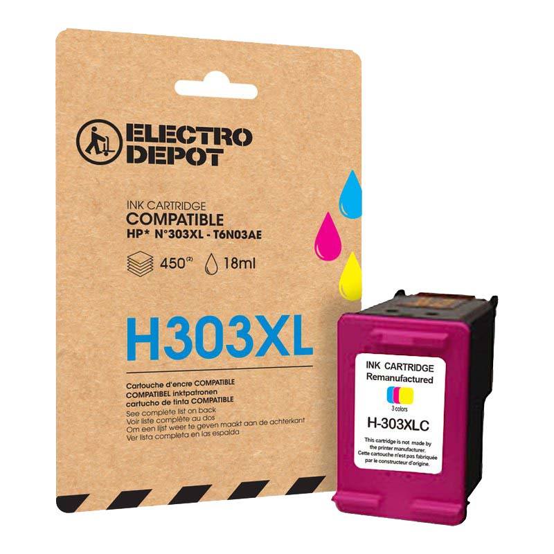 Acheter Cartouche D'encre Electro Depot Compatible Hp H 303 Xl Couleurs Bon état - 28,98 € Cartouche D'encre Electro Depot Compatible Hp H 303 Xl Couleurs Bon état - reconditionné disponible sur Electro Depot